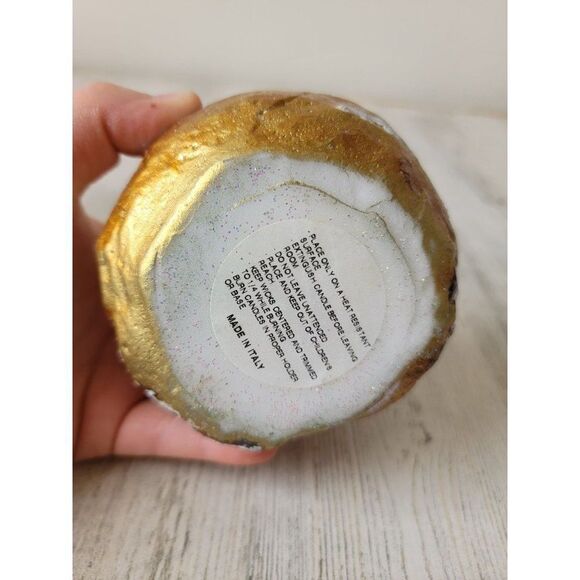 Italian candle abstract glitter snow village landscape Xmas decor - Picture 6 of 6